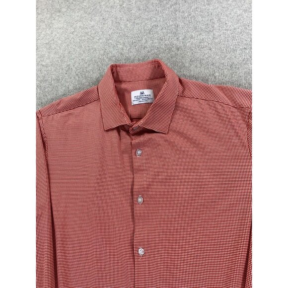 Mizzen + Main Checked Long Sleeve Button‎ Down Shirt (Men's XXL) Red - Picture 2 of 12